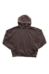 Hanorac Archived Grey Hoodie gri, vedere front, bumbac 500 GSM, detalii raw & distressed, flatlay pe fundal alb