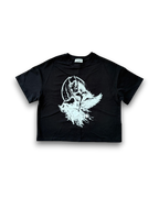 black tee boxy fit 300gsm dtf print graphic tee fallen angel